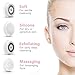Waterproof Facial Cleansing Spin Brush Set with 4 Interchangeable Brush Heads - Electric Face Scrubber Cleanser Brush by CLSEVXY - Face brush for Deep Scrubbing, Gentle Exfoliating and Massaging