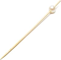 Vista 5 de Okuna Outpost Palillos de dientes para aperitivos, 4.7 pulgadas, perla blanca, 150 unidades, brochetas de bambú para selecciones de cóctel