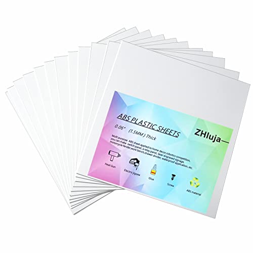 ZHluja White ABS Plastic Sheets- 0.060
