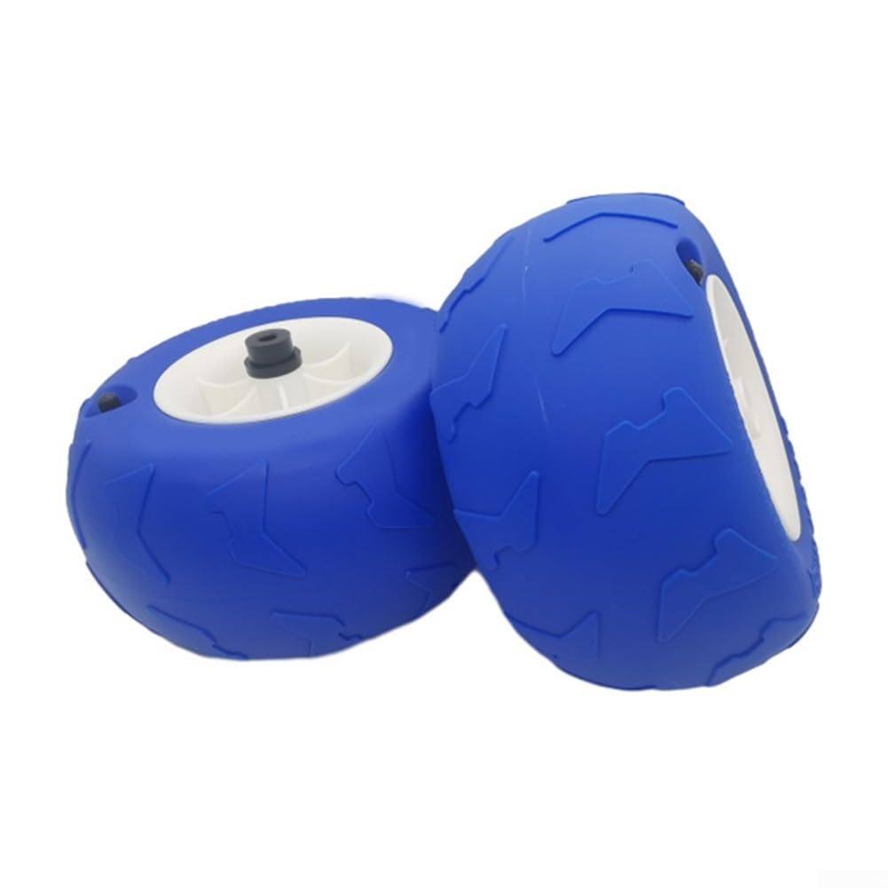 2 ruote di ricambio per carrello da spiaggia, pneumatici a palloncino da 22 x 11,4 cm, per carrello kayak, ampie ruote di sabbia da campeggio, pneumatici ad aria in PVC con mozzo