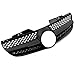 Three T Car Front Center Grille Replacement for Mercedes Benz SL-Class R230 SL500 SL550 SL600 2007-2009, Gloss Black