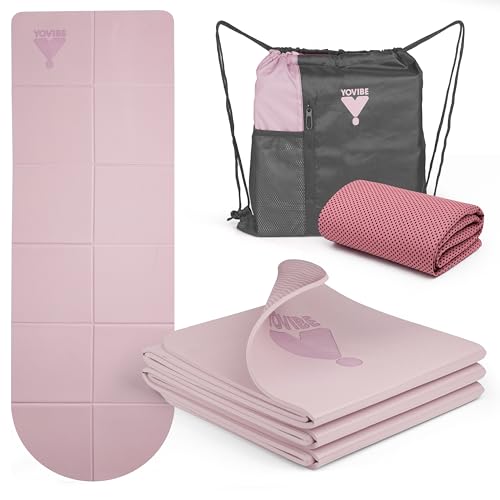 YoVibe® Yoga Matte 183x60x0,6 cm groß– Yogamatte rutschfest,...