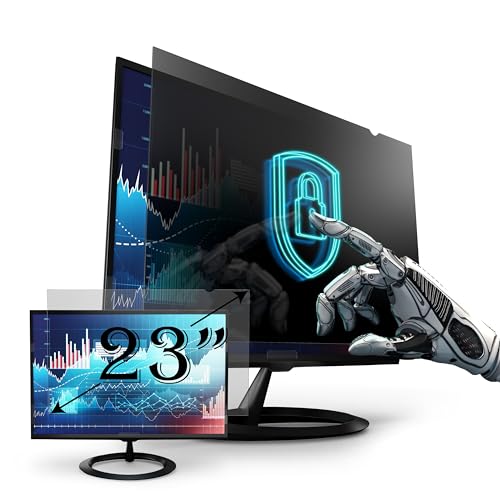 [2 Pack] Premium Privacy Screen Filter for 23 Inches Desktop Computer Widescreen Monitor with Aspect Ratio 16:09. Anti Glare and Anti Blue Light Protection