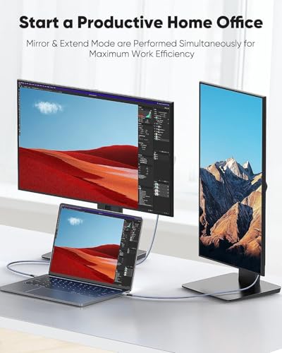 Image of ARVOX USB Type C to HDMI 6.6FT 4K@30Hz, 2K@144Hz Resolution, 48Gbps Ultra High Speed Cord for Laptop, MacBook Pro /Air, Ps5, Chromebook, TV, iPad & Tab 2 Meter