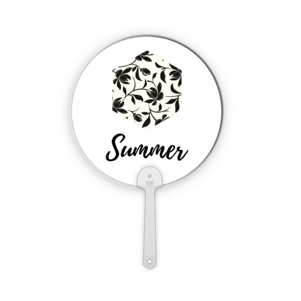 Éventail rond portable fleur vigne pour surmonter les vagues de chaleur avec style