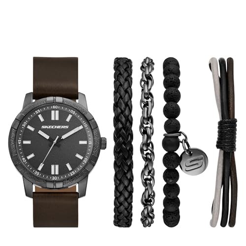 Montre Skechers homme marron en polyuréthane pour un style urbain décontracté