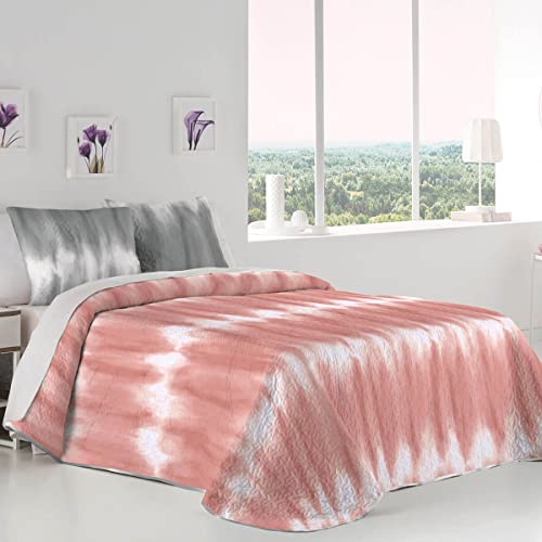 Colcha BOUTI Elan Reversible DE FUNDECO Primavera Verano (Cama 150 (250x270 cm.), Rosa Nude)