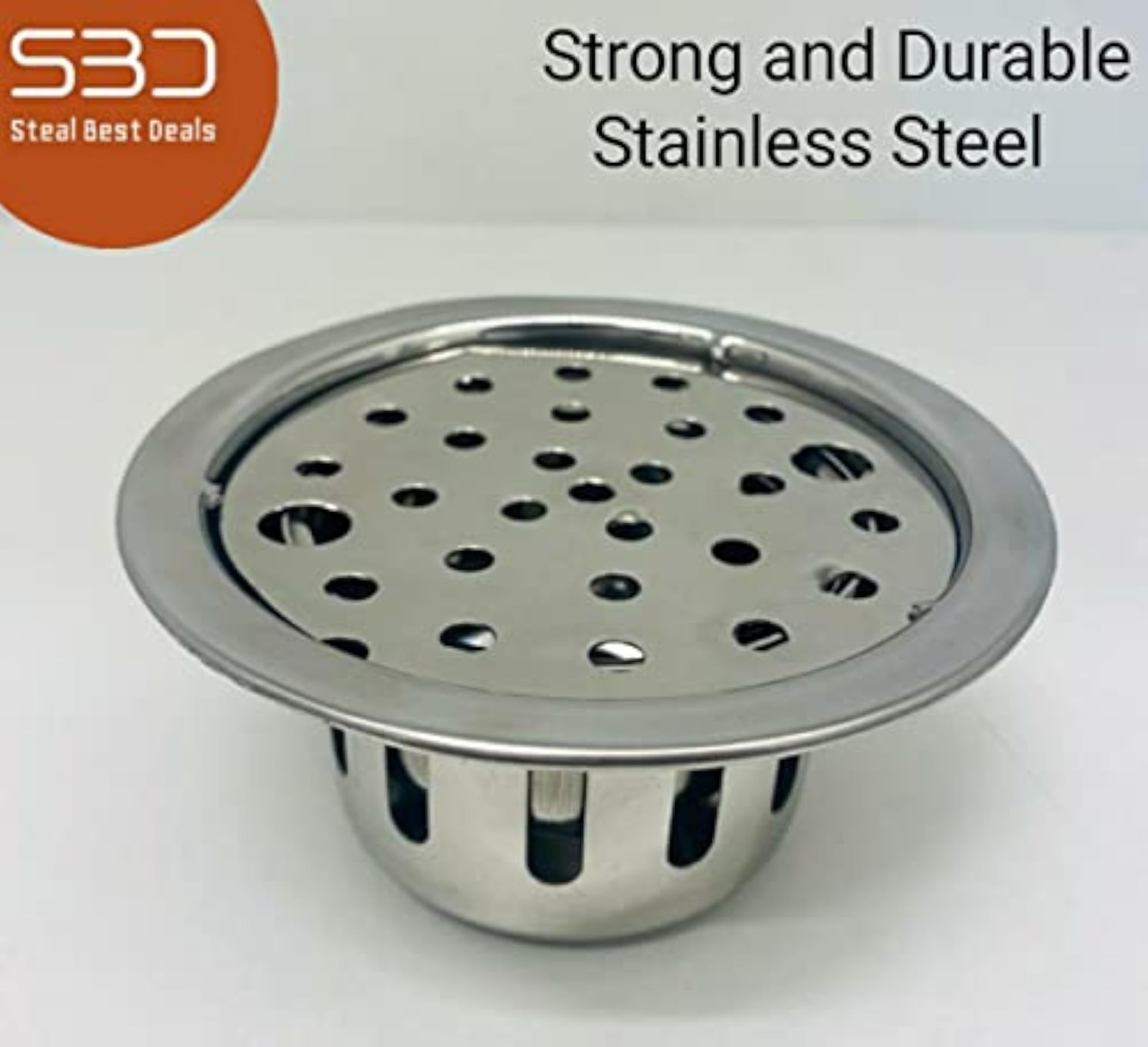 Stainless Steel Round Floor Drainer, 5 Inches
