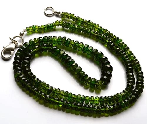 Perles rondelles en Diopside de Chrome pour créer le collier d'été bohème chic idéal
