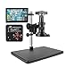 ZTBH Microscope Accessories Kit 38MP 2K USB Industrial Electronic Digital 180X 300X Video Microscope Camera Set Microscope Slides (Color : with 10 Monitor, Magnification : 300X)