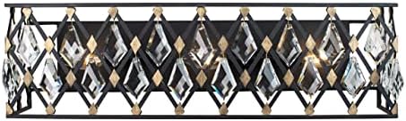 Varaluz Windsor 3 Light Crystal Bath - Carbon/Havana Gold