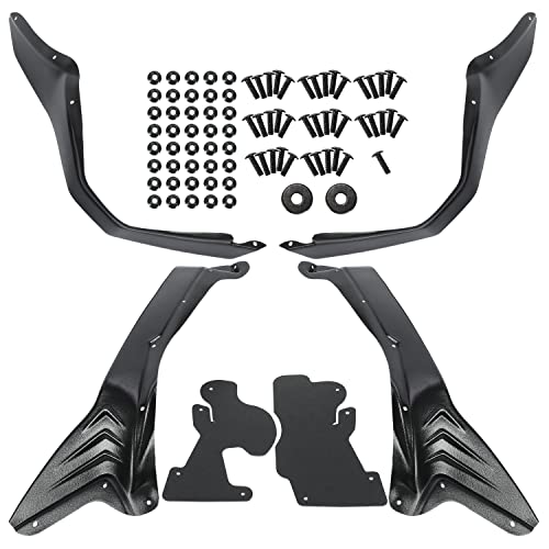 KUAFU Overfenders Compatible with 2007-2023 Can-Am Renegade 1000 1000R 850 800R 800 570 500 Polyethylene Fender Flares Extensions Over Fender Mudguard Kit 4Pcs Front & Rear Black