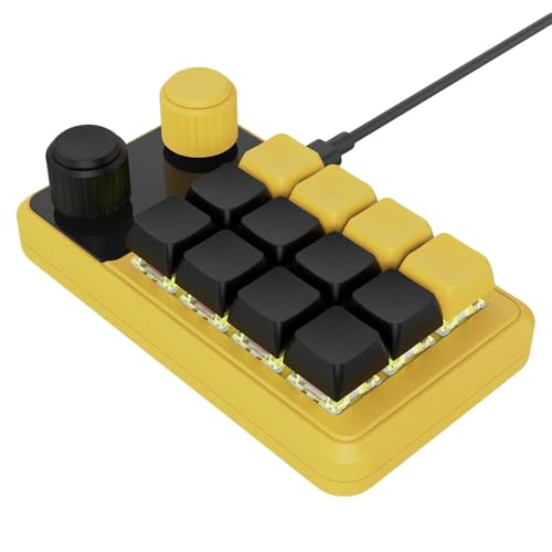 Teclado macro ergonómico para juegos de teclas con teclas de acceso rápido RGBS y conexión tipo C