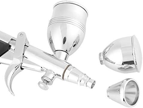 Paint Spray Gun All-Purpose Airbrush 3 Sizes Cupguns Drawing Kit with 0.3mm 0.5mm 0.8mm Nozzles, Cups Set Kit for Spray Watercolor Pigments, Inks, Dyes