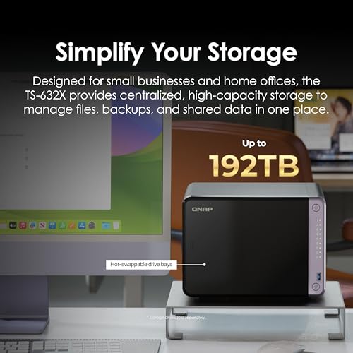 Image of QNAP TS-632X-4G-US 6 Bay 10GbE Desktop NAS | ARM Alpine AL524 Quad-core Processor, 4 GB DDR4 RAM, Diskless