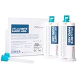 Wellsamed wellsabite Hard A85 Bissregistrat auf A-Silikon Basis, dentales Bissregistriermaterial, 2 x 50 ml Kartusche Härte Shore A 85