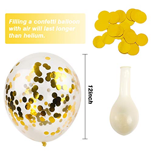 Rubfac SERONLINE2020032703 100Pcs Black Gold White Balloons thumb #2