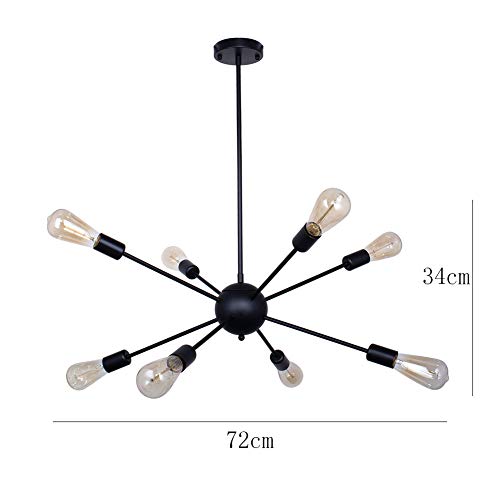 Chandelier noir 18 lumières idéal pour illuminer une table de cuisine - 5