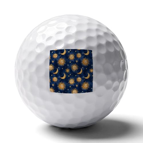 Sun Moon Stars Custom Golf Ball Soft Practice Golf Balls Performance Distance and Speed for Indoor Outdoor