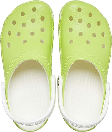 Image of Crocs unisex-child Classic Glow in the Dark Clogs, Limeade, 6 Toddler