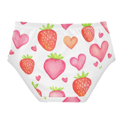 Cotton Toddler Girls Underwear Cute Strawberry Pink Panties Little Girl Florals Briefs Underpants 2t2