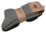 2er Pack Alpaka Socken Duo Unisex 43-46 Grau/Schwarz