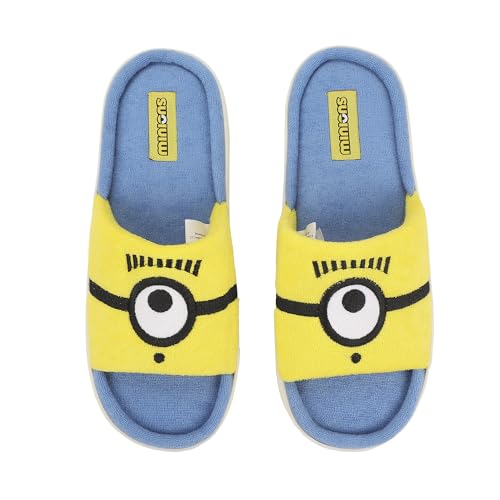 Bioworld Minions Big Face Carl Mens Open Toe Slipper-Medium