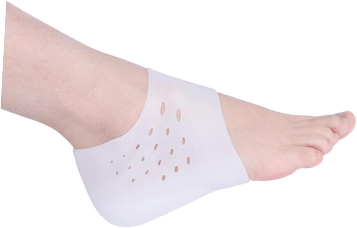 SHERCHPRY 9pairs Silicone Heel Sleeve of Ankle Socks for Cracked Heels Softening Foot Callouses Moisturizing Ankle Covers Breathable Design for Running Walking Height