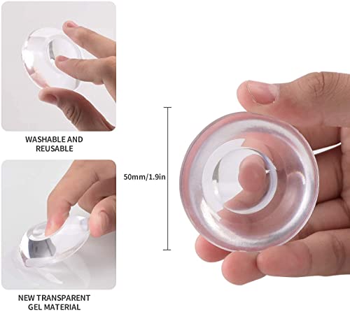 Image of Ducki 6- Round Silicone Wall Protector for Door Handle and Furniture Accessories Self Adhesive Bumper Guard Stopper Pads