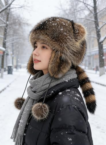 Gorro de peluche con orejeras para adulto y niño miniatura 6