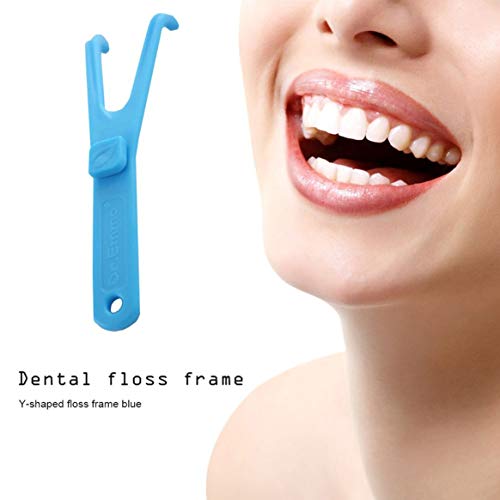 Suporte de fio dental em forma de Y para limpeza dental, dispositivo de colheita de dentes