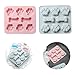 Ymwave 2 Stück Silikonform mit Welpen Hundetatze und Knochen Design,Süßigkeiten Schimmel für Backen Schokolade Süßigkeiten,Rosa+Hellblau