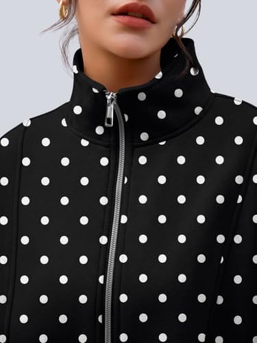 Image of AUTOMET Women's Quarter Zip Oversized Sweatshirt Fleece Mock Neck Pullover