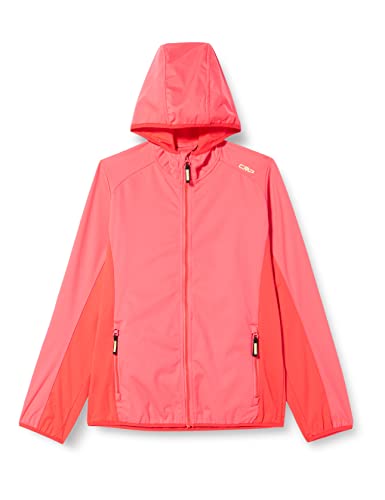 CMP Mädchen Kid G Jacket Fix Hood Softshelljacke, CORALLO, 176 EU