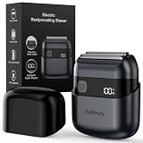 Electric Foil Shavers: Portable electric razor for Beard/Face Mini Electric Razor for Face - IPX7 Waterproof Cordless Razor with LED Display & Fast Charge - Micro-Comb Technology & Precision Blades for Travel & Home(Matte Black)