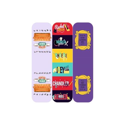 Image of Zesta Magnetic Bookmark Set of 7 | Aesthetic Book Mark for Reading | Cute Anime Bookmarks for Kids, Students | Book Accessories for Novels, Gifts for Readers(Friends Magnetic Bookmarks, 9X2.5 Cms)
