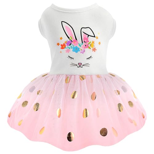 Dog Easter Dress,Easter Dress for Dog,Easter Day Rabbit Outfits Skirt Small Girl,Pet Puppy Shirt,Yorkie Chihuahua Cat Clothes Costume Female