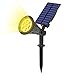 Produktbild T-SUN Solarlampen für Außen Garten 7 LED Solarleuchten 2-in-1 Solar Strahler Outdoor Wandleuchte Warmes Weiß 2700K 2 Beleuchtungsmodi Auto-ON/OFF Sicherheitsbeleuchtung für Hof Rasen Wege Auffahrt