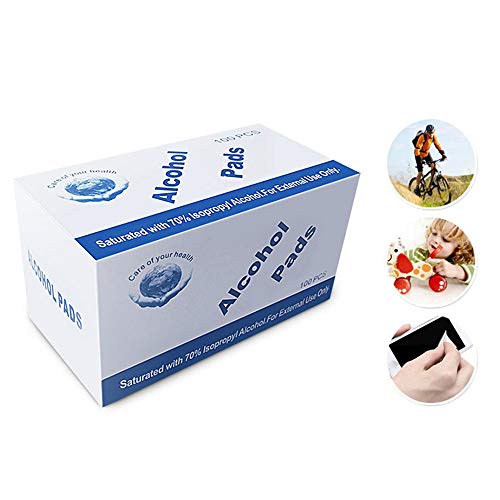 Preisvergleich Produktbild Juhuizhe Einweg-Alkohol-Baumwolle zur Sterilisation von Tupfer und Reinigungstüchern, einzeln verpackt, 100 Stück
