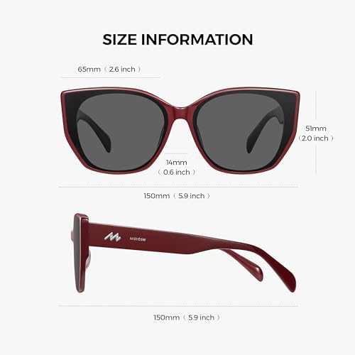 Image of Cat Eye Sunglasses UV400 Trendy Acetate Exclusive Brand of EssilorLuxottica