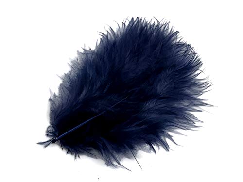 1 Pack - Navy Blue Turkey Marabou Short Down Fluff Loose Feathers 0.10 Oz. Fan Doll Fishing Supplier | Moonlight Feather