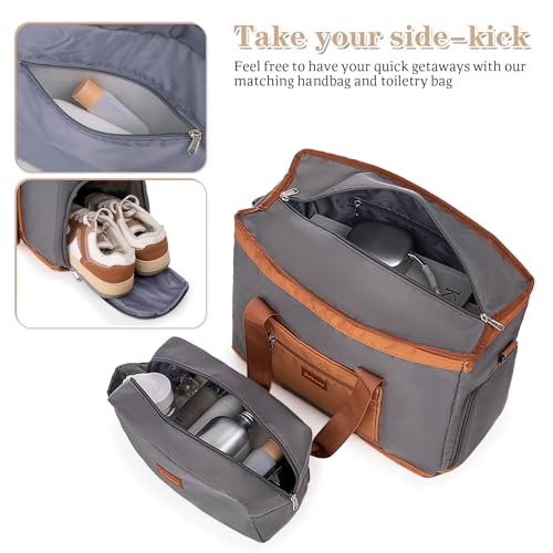 Image of 5 Piece Luggage Sets with Spinner Wheels and Tsa Lock, Hardshell ABS Suitcase Set, Lightweight Hardside Waterproof Travel Suitcases for Men Women, 20 inch, 24 inch, 28 inch Gray