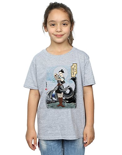 Star Wars Girls The Last Jedi Japanese Rey T-Shirt 12-13 Years Sport Grey