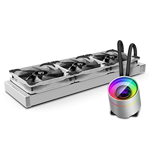 DEEP COOL Castle 360 Ex Bianco, Raffreddamento a Liquido RGB Indirizzabile per CPU, con Tecnologia Anti-Perdite, 3 Anni di Garanzia