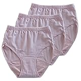 Women's Cotton Incontinence Underwear - 3 Pack Ladies Menstrual Briefs for Menstrual Cycle Heavy Flow & Mild Incontinence ,2XL,Pink