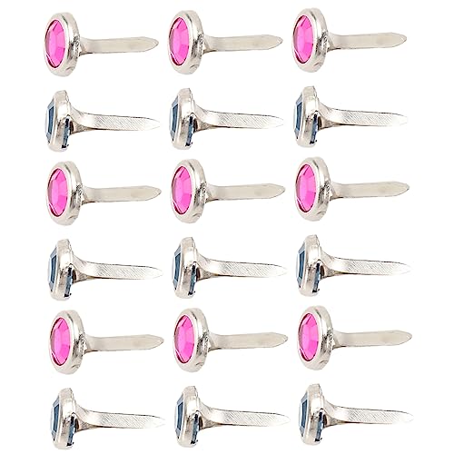 HOODANCOS 100pcs Mini Round Brads Fasteners Durable Metal Paper Fasteners for Scrapbooking and DIY Crafts Random Pastel Colors Easy to Install and Use Random Color