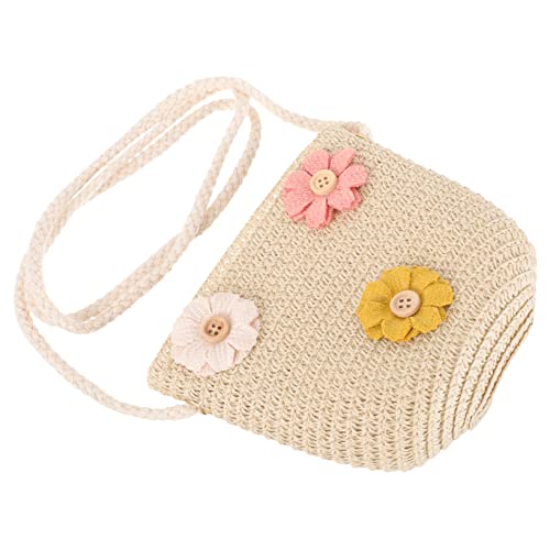 VALICLUD 2 Pçs Bolsa De Tricô Infantil Bolsa Tiracolo De Palha Bolsa Tiracolo De Verão Bolsa De Ombr