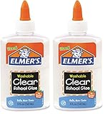 Elmer's E305 School Glue Washble Clear, 5 oz, Clear (Pack of 2)
