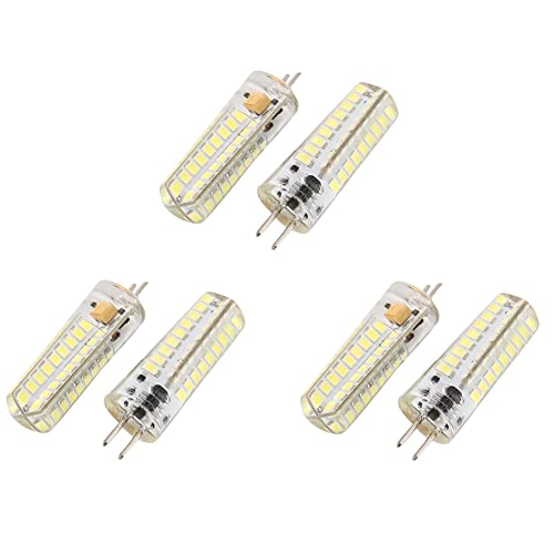 Dxoniislh 6X 6.5W GY6.35 Lampadine LED 72 2835 SMD LED 320Lm 50W Lampade Alogene Equivalente Dimmerabile Bianca Puro 6000K Angolo del Fascio di 360 Gradi Lampadina di Mais in Silicone