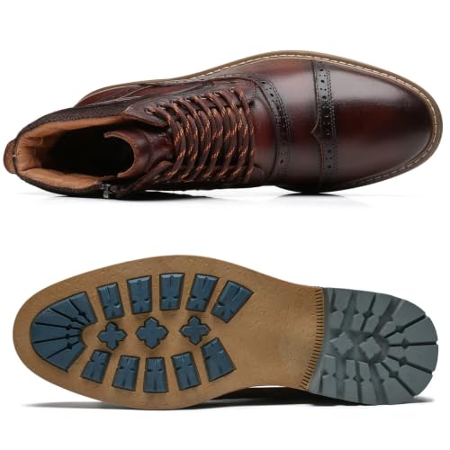 Image of Arkbird Mens Chelsea Boots, Stylish and Comfort Leather Chukka Ankle Boots with Zipper